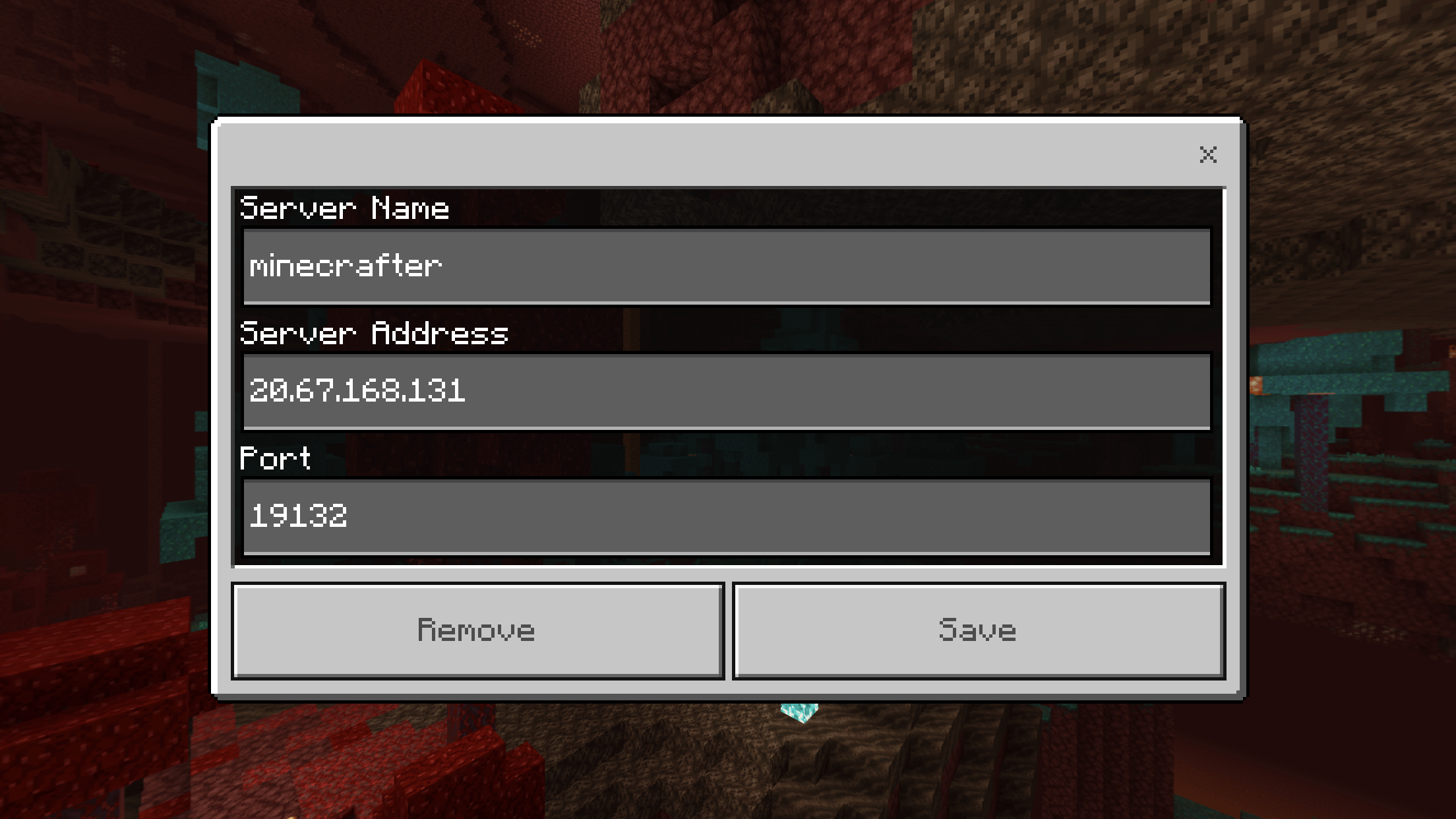 Minecraft dedicated server